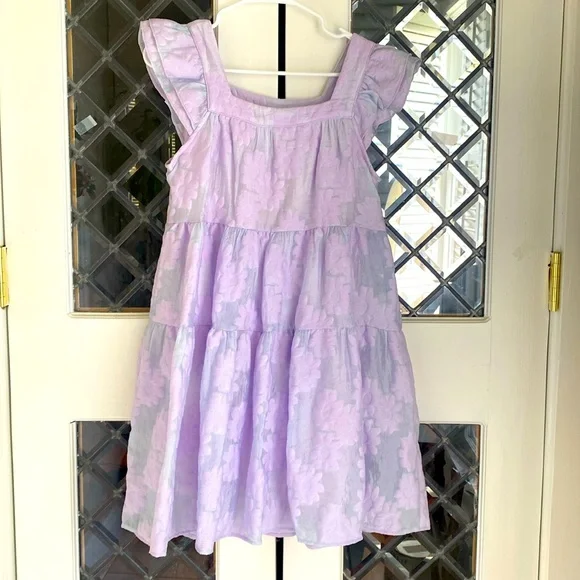 Entro Ruffle Sleeve Sunday Brunch Lavender Mini Babydoll Dress small 2 NWT $65 - Picture 2 of 10